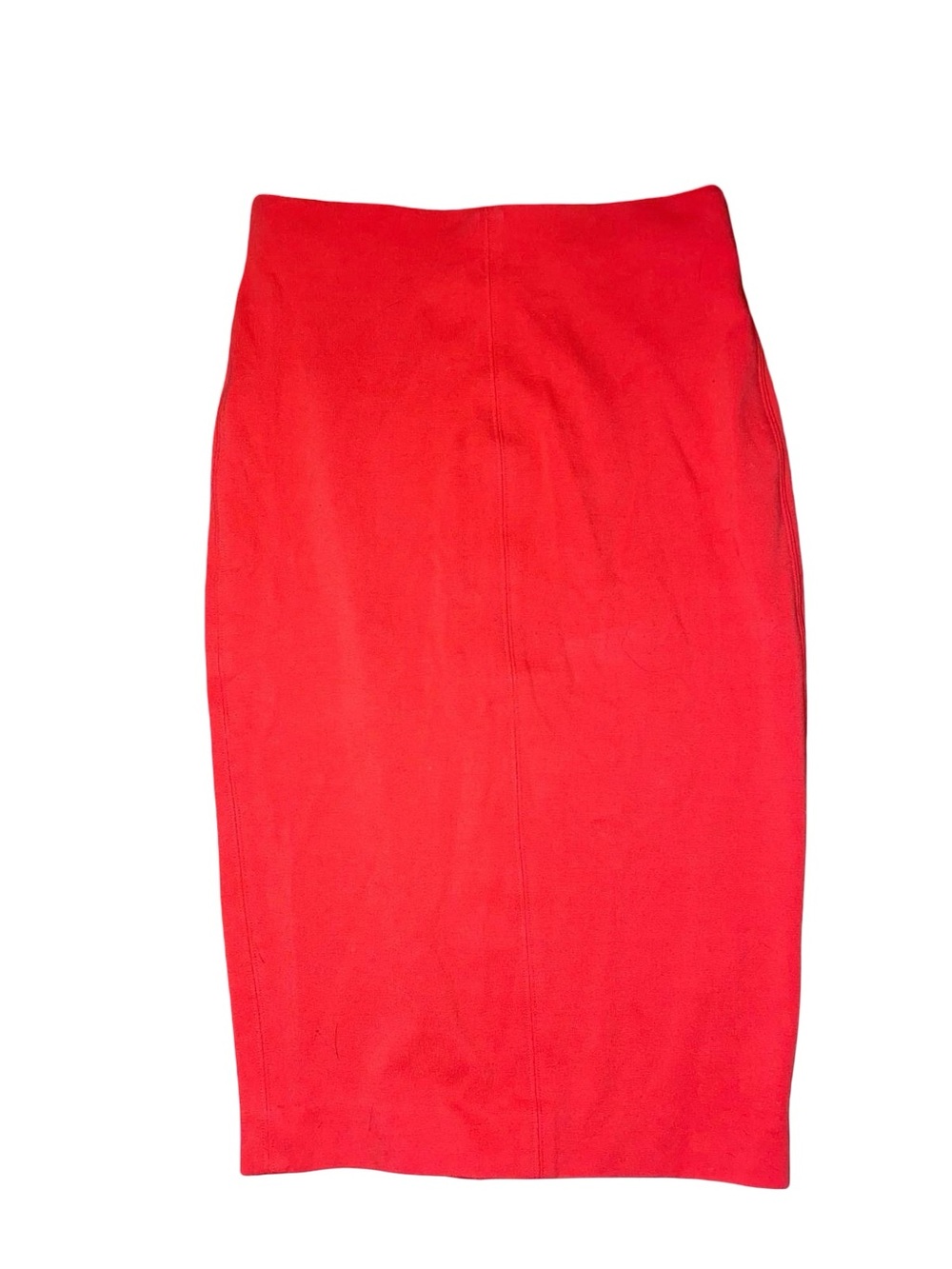 Wilfred Aritzia Vibrant Red High Waist Fitted Knee Length pencil skirt STAINS